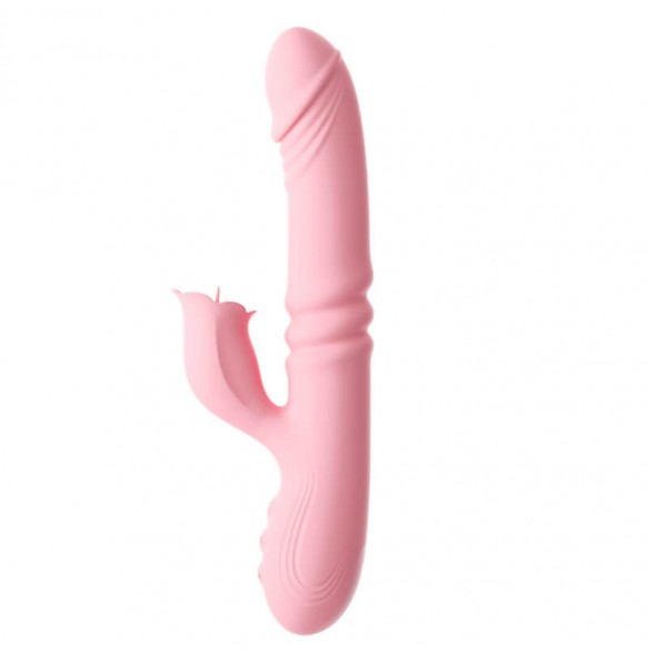 MizzZee - Joyful Tongue Licking Retractable Warming Wand (Chargeable - Pink)